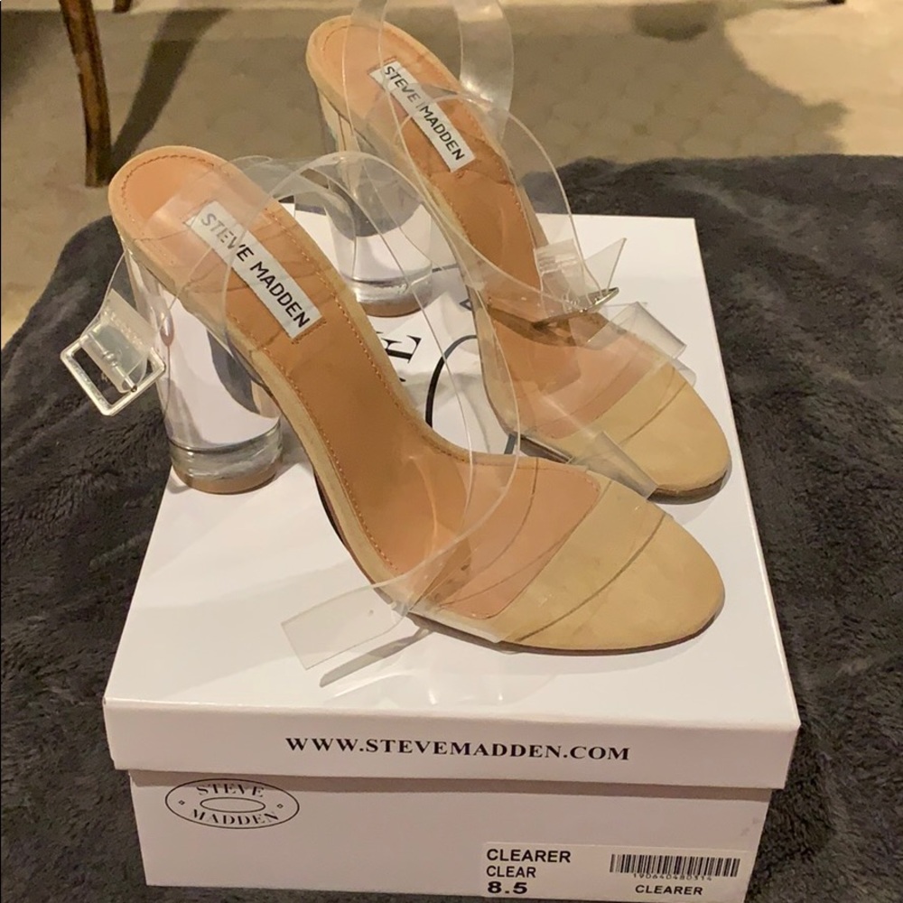 Clearer Clear Steve Madden heels